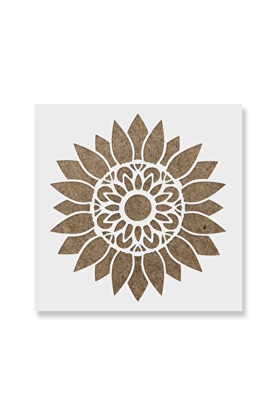 Maxrom Sablon Perete vopsire, tencuiala 0.7mm Mandala Sunflower Stencil Refol...
