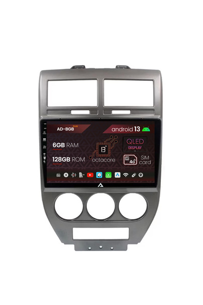 AutoDrop Navigatie Jeep Compass/Patriot (2006-2010), Android 13, B-Octa/6GB +...