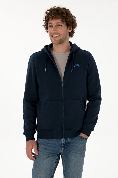 U.S. Polo Assn. Erkek Regular Fit Lacivert Şardonlu Örme Hırka 50313755-VR033