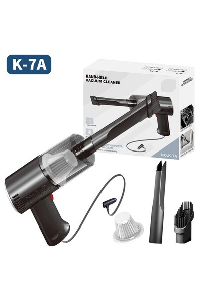 Flippy Portable Car Vacuum Cleaner, Flippy, Gun Type K7A, For Home and Car, Auto Cable, 36 x 17 cm, Black