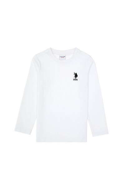 U.S. Polo Assn. Boy's White Basic Crew Neck Sweatshirt 50314002-Vr013