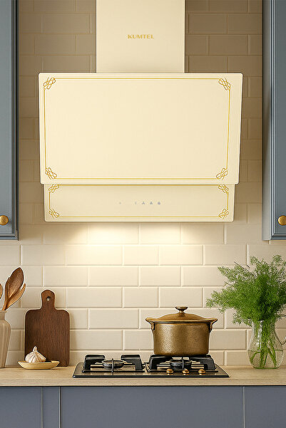 KUMTEL Rustik Bej Cam Davlumbaz DA6-835