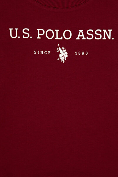 U.S. Polo Assn. Erkek Çocuk Bordo Bisiklet Yaka Sweatshirt 50313900-VR014