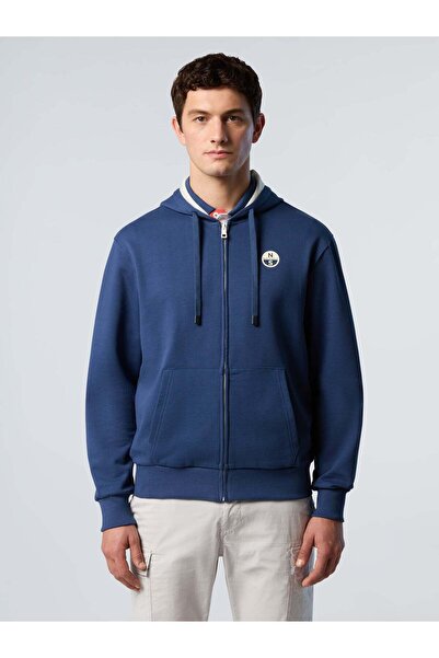 North Sails Kapüşonlu Fermuarlı Pamuk Sweatshirt