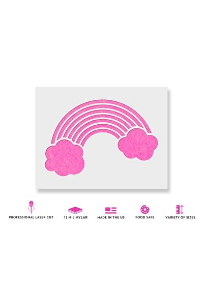 Maxrom Stencil Wall painting, plaster 0.7mm Rainbow Reusable, model MXSP7195, 200 x 200 mm