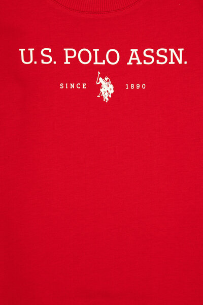 U.S. Polo Assn. Boy's Red Crew Neck Sweatshirt 50313900-Vr171
