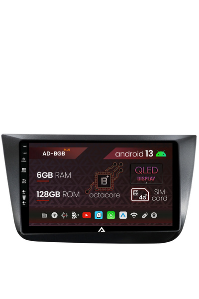AutoDrop Navigatie Seat Altea / Toledo (2005-2012), Android 13, B-Octa / 6GB ...