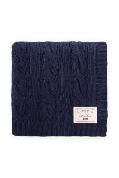 Cigit Hair Knitted Blanket 80X100 cm (+/-5 cm) Indigo Blue