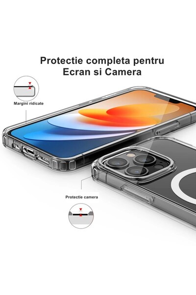 Flippy protective case compatible with Apple iPhone 15, MagSafe Blister, large camera cutout, transp