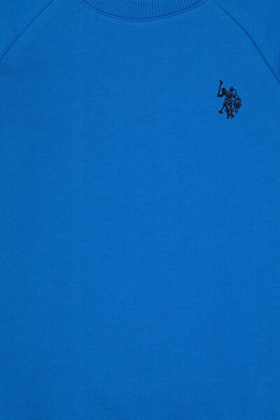 U.S. Polo Assn. Erkek Çocuk Saks Basic Bisiklet Yaka Sweatshirt 50313832-VR032