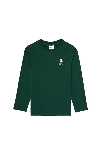 U.S. Polo Assn. Erkek Çocuk Koyu Yeşil Basic Bisiklet Yaka Sweatshirt 5031400...