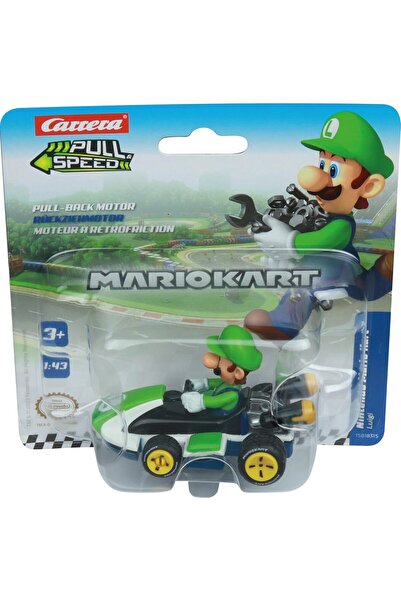 Carrera Pull & Speed Mario Kart 8 Luigi Blister 1:43 Car 18405 (Ages 3+)