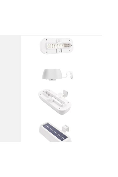 Flippy Lampă de perete dreptunghiulară cu LED solară, Flippy, 18 x 7 cm, senzor de mișcare, 6V, ABS, 2200mAh, impermeabilă, rece