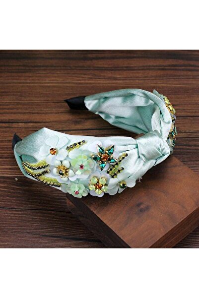 Pursehuit Bentiță verde, cu nod și pietre, Magnea C1