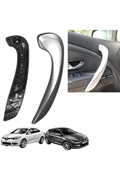 ZETOTO Fluence Megane 3 Kapı Kapı İç Kol Tutamağı Mat Krom Alt Ve Üst Parça Sol 2009-2016
