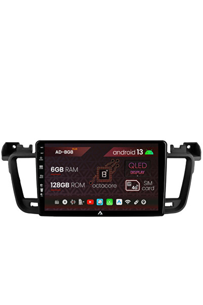 AutoDrop Navigatie Peugeot 508 (2010-2018), Android 13, B-Octa / 6GB + 128GB, 9"