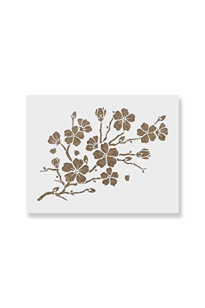 Maxrom Sablon Perete vopsire, tencuiala 0.7mm Cherry Blossom Stencil Refolosibil, model MXSP7163, 500 x 500