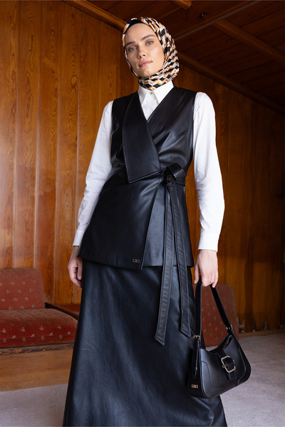 Setrms Suni Deri Yelek