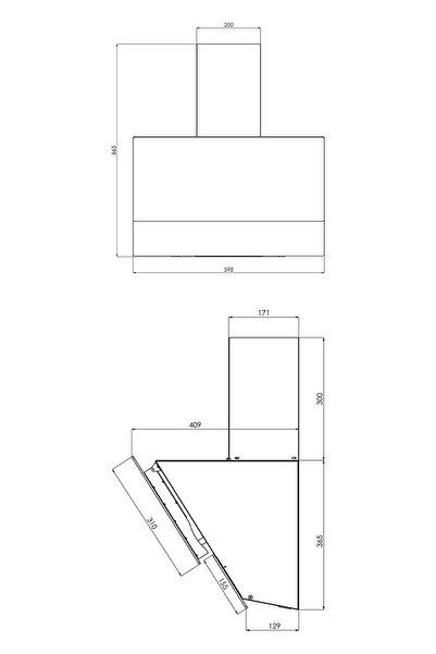 KUMTEL Rustik Bej Cam Davlumbaz DA6-835