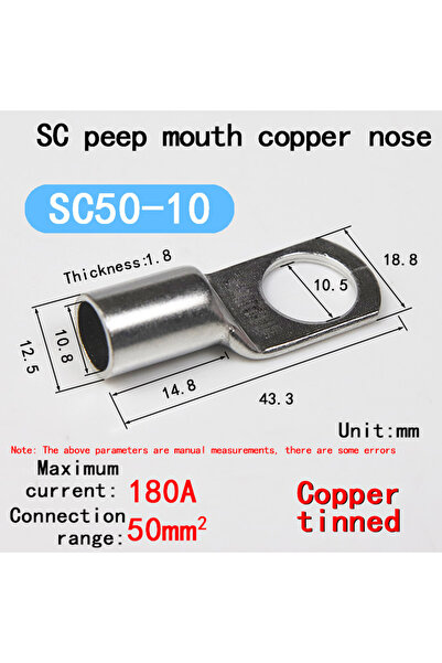 Choice11 10 قطع SC50-10 10 قطع/مجموعة 16~35 مم2 محطات سلك لحام موصل كابل دعوى...