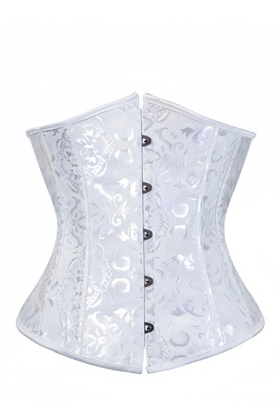 HALAMODO Corset Womens Brocade Underbust Boned Corsets Bustier Waist Trainer