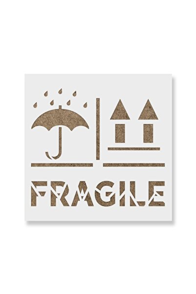 Maxrom Sablon Perete vopsire, tencuiala 0.7mm Fragile Right Side Up Keep Dry ...