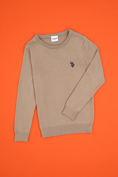 U.S. Polo Assn. Erkek Çocuk Açık Haki Basic Kazak 50315586-VR183