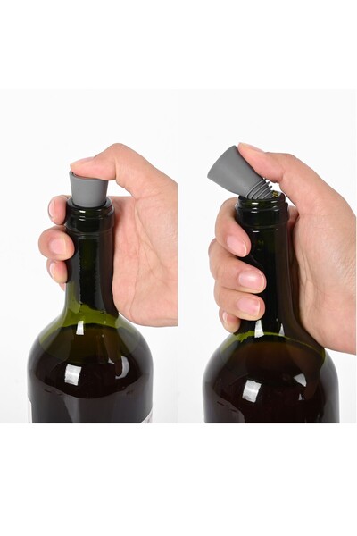 Flippy Set of 4 reusable Flippy silicone stoppers, for wine bottles, drinks, multicolor