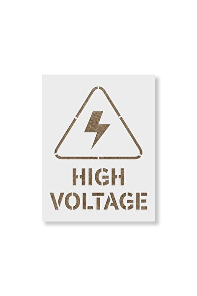 Maxrom Sablon Perete vopsire, tencuiala 0.7mm High Voltage Symbol Refolosibil...
