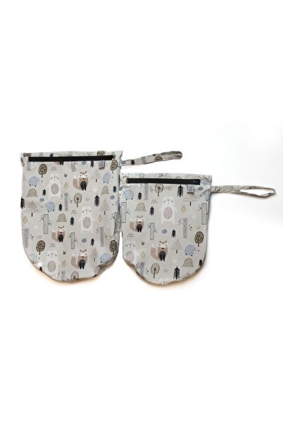 Dappia Zippered Wet-Dirty-Pool Bag Double Set (Large and Small Size)