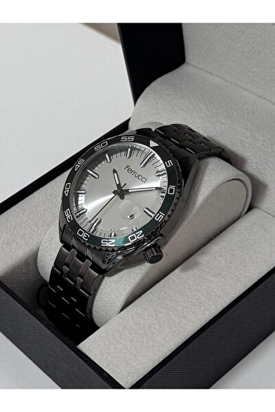Ferrucci Men's Watch with Metal Case - Metal Strap 3 Atm Water Resistant