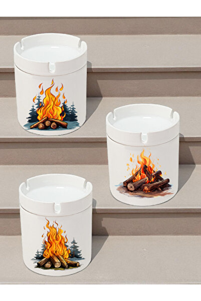 lili hediyelik Μοντέλα τασάκια 3 τεμαχίων με θέμα τον καμπίνα - Τασάκια χωρίς οσμή, κεραμικό τασάκι