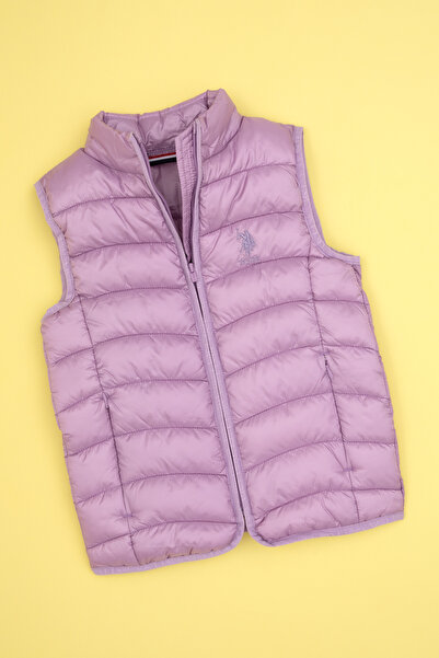 U.S. Polo Assn. Girl's Lilac Quilted Puffer Vest 50313049-Vr034