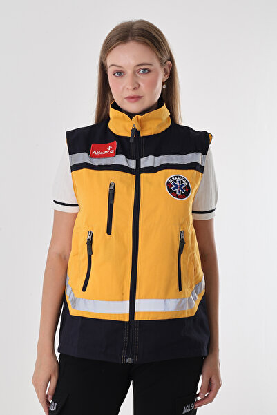 Ekg Medikal Paramedik Sarı Yelek (Unisex)