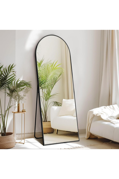 Elindor Oglindă de podea, 165 x 60 cm, cu suport, montare pe perete sau suspe...