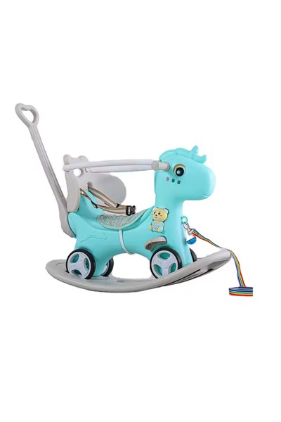 Nichiduta Garden Balansoar 3 in 1 Happy Unicorn Blue transformabil in vehicul...