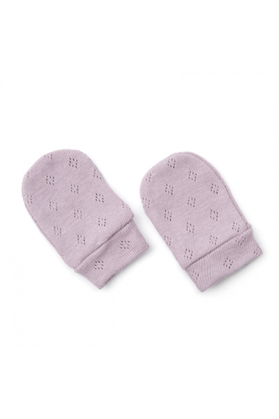 OEM Baby Mittens with Pink Pointelle Pattern