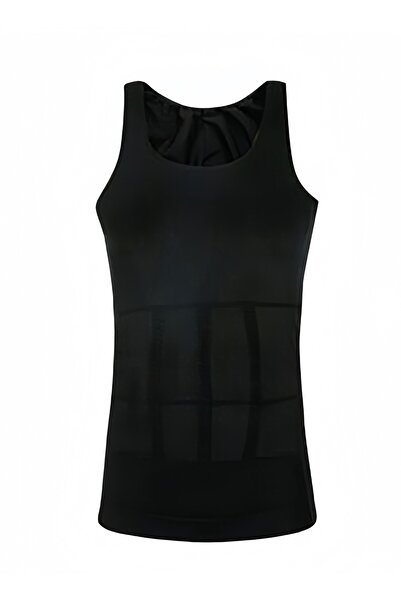 HALAMODO Mens Slimming Body Shaper Vest Shirt Abs Abdomen Slim