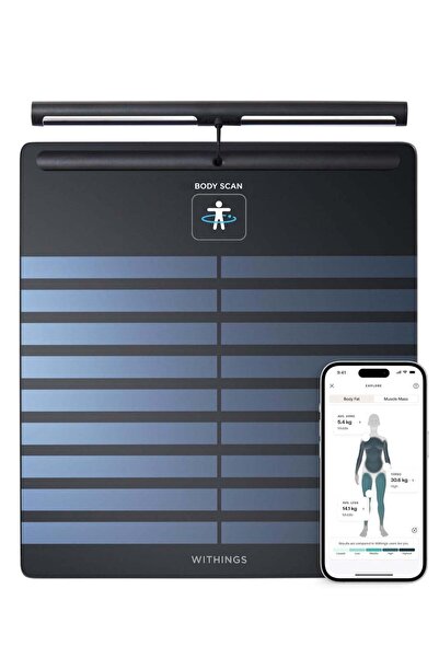 Withings Body Scan- to Improve Your Health,BIA Personal Scale,Body Composition Analysis,Body Fat,Muscle Mass.