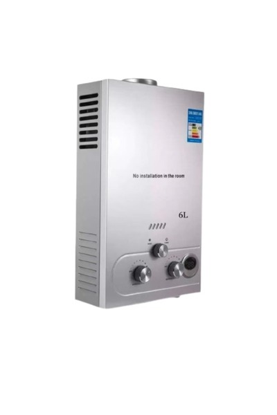 DacEnergy Instant LPG heater, stainless steel housing, LED display and control buttons...