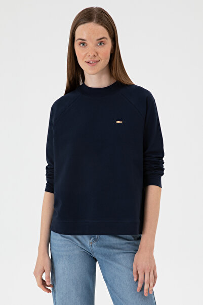 U.S. Polo Assn. Women's Navy Blue Regular Crew Neck Basic Sweatshirt 50313610-Vr033