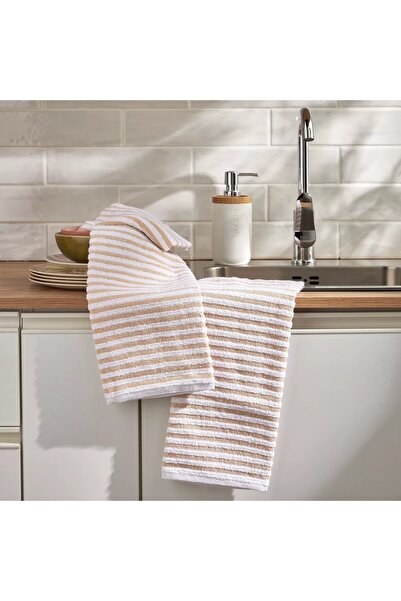 Generic Nina 2-Piece Stripe Kitchen Towel Set - 50x70 cm