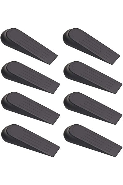 Nuoshen Σετ 8 στοπ πορτών, πλαστικό, μαύρο, 11,7 x 3,7 cm