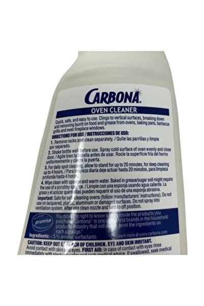 Carbona Non-Drip and Fume-Free with Concentrated Formula Oven Cleaner Spray Bottle