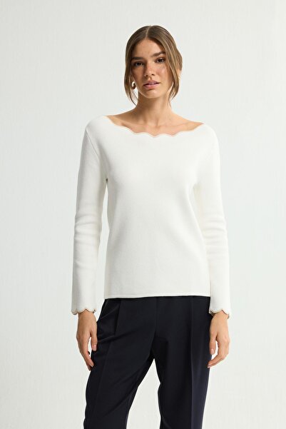 Love My Body Kolları Ve Yakası Detaylı Triko