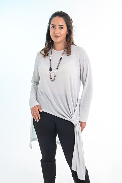 Roxxlen Τούνικ Lucet Γυναικείο ΜΕΓΑΛΟ ΜΕΓΕΘΟΣ ΑΣΗΜΕΝΙΟ ΤΟΥΝΙΚ Γκρι