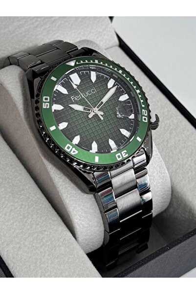 Ferrucci ERKEK KOL SAATİ METAL KASA - METAL KORDON 3 ATM SUYA DAYANIKLI