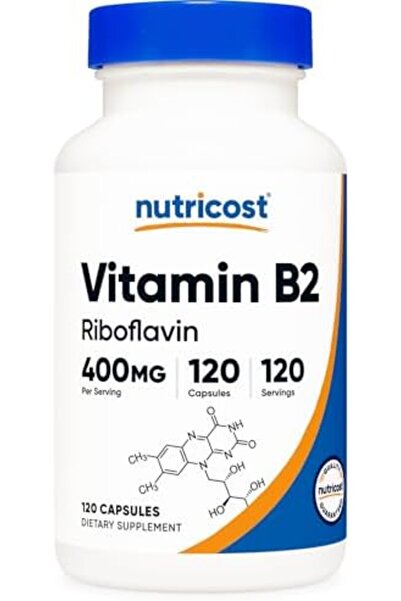 Nutricost Vitamin B2 (Riboflavin) 400mg, 120 Capsules - Gluten Free, Non-GMO