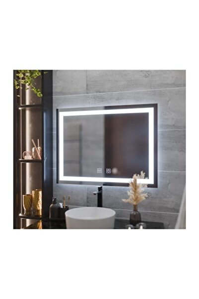 OPTIM DEKO Oglindă de baie cu iluminare LED, sistem tactil, anti-aburire, reglabilă, 80x60 cm, E09 80X60CM