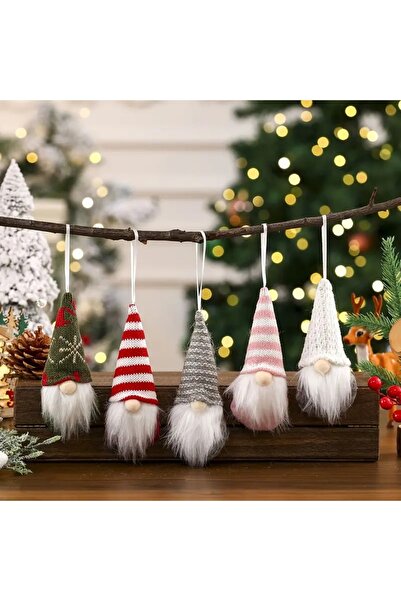 CNBYs Gnome Cüce Yılbaşı Süsü Seti Tatil Dekoru Ev Hediyesi Masa Üstü Aksesuarı - 3 Adet